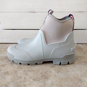 Tommy Hilfiger Women's Size 8M Gray‎ Logo Snow Rain Rubber Ankle Boots NEW READ